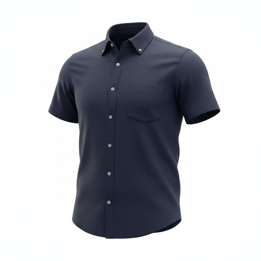 Nautica Button Down Shirt Men S Navy Seas Seersucker Short Sleeve Americana